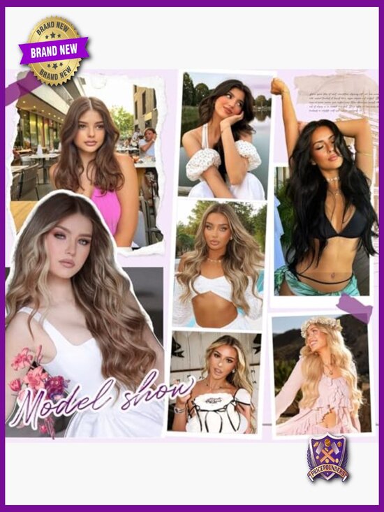 Clip In Hair Extensions Real Human Hair 18 inch 100g Straight Seamless Double main image 4